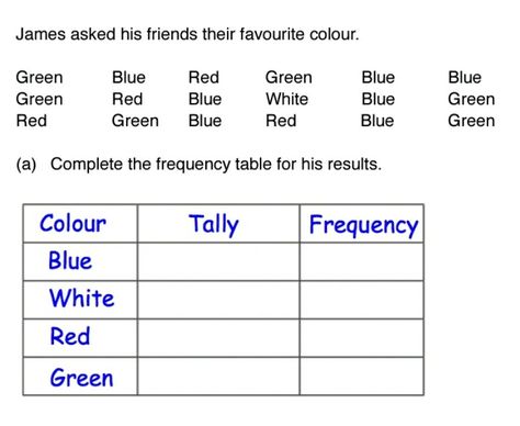 Tally Chart And Frequency Table, Carroll Diagram, Grade 5 Math Worksheets, Frequency Table, Data Handling, Tally Chart, Tally Marks, 2nd Grade Worksheets, Math Help