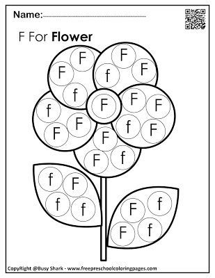 Letter F dot markers free preschool coloring pages ,learn alphabet ABC for toddlers Letter F Worksheets For Preschool, Abc For Toddlers, Letter F Craft, Dot Marker Printables, Color Worksheets For Preschool, Learn Alphabet, Abc Learning, Alphabet Crafts Preschool, Dot Marker Activities