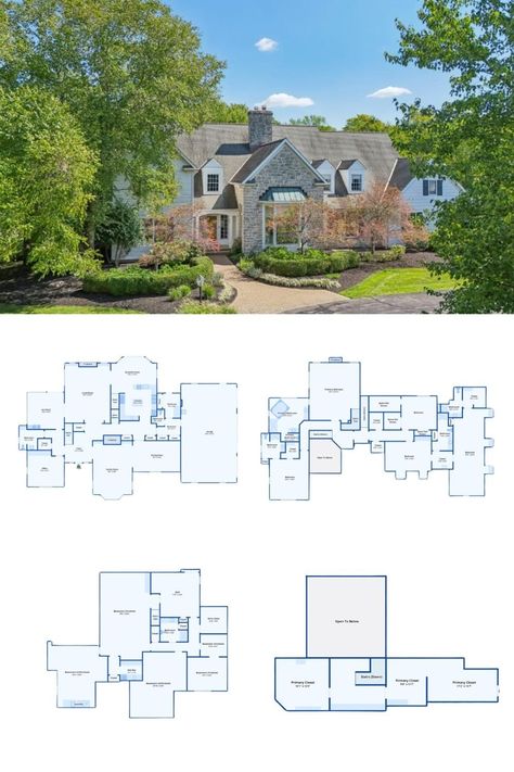 Sprawling 6-bedroom home featuring a tennis court and 4-car garage 🎾🚗 Explore this impressive 10,146 sq. ft. floor plan for luxury living and recreation #LuxuryHome #HousePlans #TennisCourt #GarageGoals #DreamHome #HomeDesign House Layout 6 Bedroom, Floor Plans 6 Bedroom, Victorian Mansion Floor Plans, 8 Bedroom House Plans, Family Village Plans, Manor House Plans, Northwest Style, Floor Plan Creator, Porch House Plans