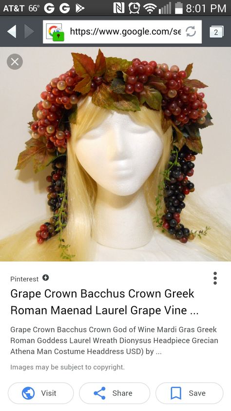 Dionysus Costume Female, Grape Headpiece, Dionysus Costume, Ancient Greek Hairstyles, Ancient Greek Dress, Greek Hair, Fantasy Inspo, Laurel Crown, Greek Dress