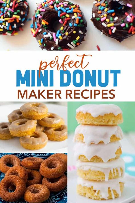 Baby Cake Donut Maker Recipes, Mini Donut Maker Recipes, Babycakes Recipes, Babycakes Donut Maker, Donut Maker Recipes, Mini Donut Maker, Donut Machine, Mini Donut Recipes, Donut Making