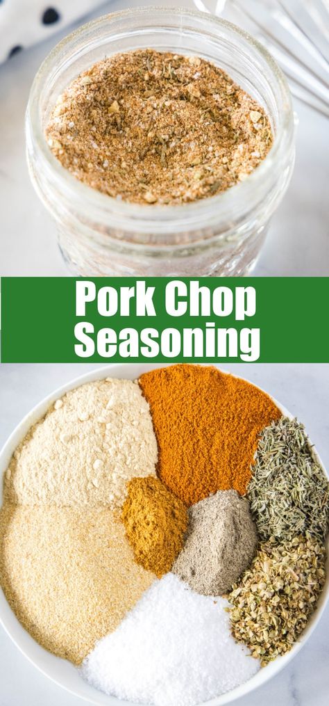 Pork Chop Seasoning, Pan Fried Pork Chops, Baked Pork Chops Oven, Pork Seasoning, Homemade Seasoning, Dry Rub Recipes, Dry Rubs, Seasoning Blends, Smoked Food