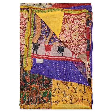 Taj Hotel, India Decor, Kantha Silk, Elements Of Color, Bohemian Bedding, Kantha Embroidery, Quilt Stitching, Kantha Throw, Kantha Stitch