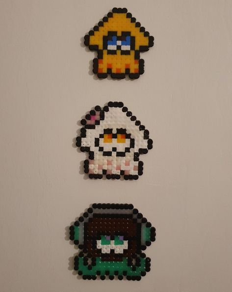 Splatoon Pixel Art, Hammer Beads, Melt Beads, Pearl And Marina, Hamma Beads Ideas, Easy Perler Bead Patterns, Melty Bead Patterns, Pearl Beads Pattern, Easy Perler Beads Ideas