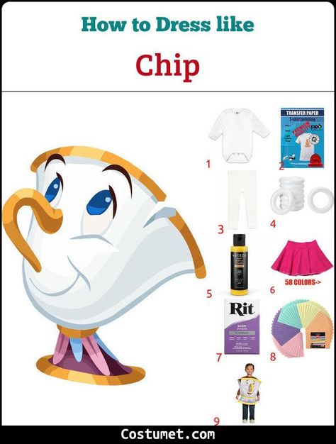 Diy Chip Costume Beauty And The Beast, Mrs Potts And Chip Costume, Chip From Beauty And The Beast, Chip Costume Beauty And The Beast, Beauty And The Beast Jr Costumes, Beauty And The Beast Family Costume, Beauty And The Beast Costume Ideas, Diy Beauty And The Beast Costumes, Beauty And The Beast Halloween Costume