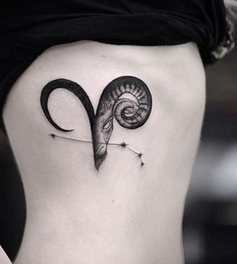 55 Best Aries Tattoo Design Ideas - Hike n Dip Aries Symbol Tattoos, Aries Zodiac Tattoos, Aries Ram Tattoo, About Aries, Ram Tattoo, Horoscope Tattoos, Capricorn Tattoo, Female Tattoos, Pisces Tattoos