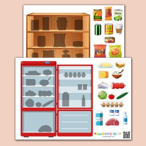 Logical thinking activities for preschoolers Food Groups Activities For Kids, Didactic Games, Community Helpers Art, Thinking Games, Fun Brain, Learning Games For Kids, Educational Games For Kids, Kitchen Shelf, Sorting Activities