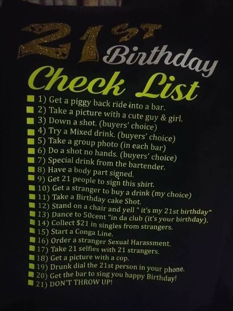 21 Birthday Checklist, 21 Birthday Ideas For Guys, Mens 21st Birthday Ideas, Birthday Checklist, 21st Birthday Ideas, 21st Birthday Checklist, Guys 21st Birthday, Piggy Back Ride, 21st Bday Ideas