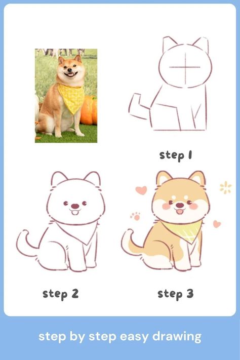 how to draw a shiba inu step by step – BUJO ART Kawaii Tutorial Drawing, Dog Kawaii Drawing, Dog Chibi Drawing, How To Draw Cute Dog, Cute Shiba Inu Drawing, Kawaii Dog Drawing, Shiba Drawing, Shiba Inu Drawing, Shiba Inu Art