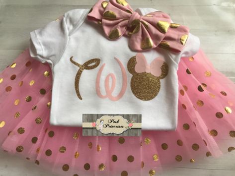 Baby Girl Pink & Gold Glitter Minnie Mouse 2nd Birthday TWO Onesie ONLY Any Size Oh Twodles Birthday Girl, Oh Twodles Birthday, Minnie Mouse 2nd Birthday, Minnie Mouse Birthday Theme, Oh Twodles, Twodles Birthday, Minnie Mouse Birthday Decorations, Snow White Birthday Party, 2nd Bday Ideas