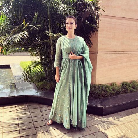 for the love of anarkali Dia Mirza Outfits, Dia Mirza, Saree Bollywood, Anamika Khanna, Become A Fashion Designer, Anita Dongre, Sonakshi Sinha, Indian Bridal Dress, Madhuri Dixit