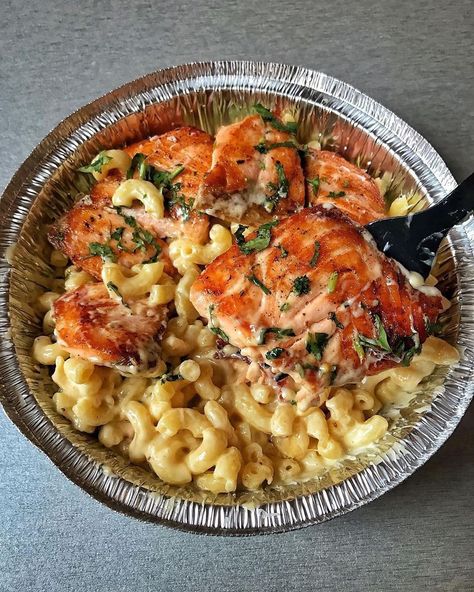 Salmon Mac And Cheese, Creamy Mac N Cheese, West Village Nyc, Creamy Mac And Cheese, Macaroni Cheese, Grilled Salmon, Mac N Cheese, West Village, Tag Your Friends