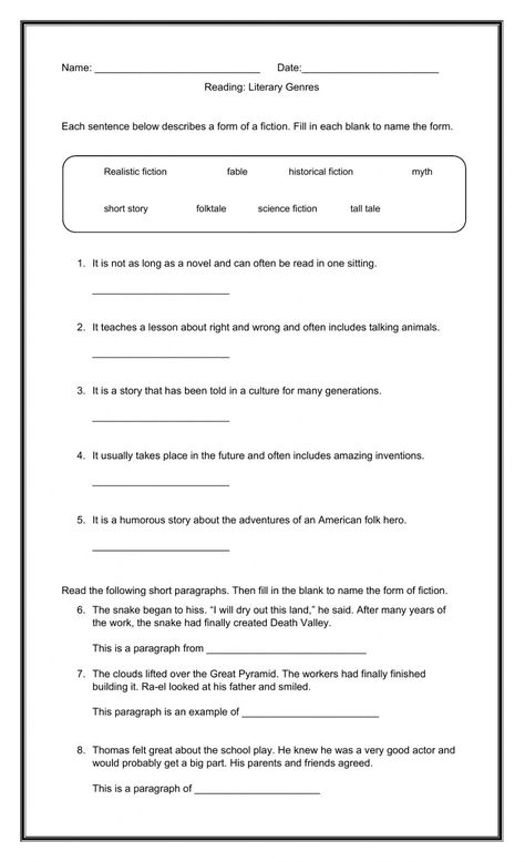 Literary Genres, Authors Point Of View, Types Of Fiction, Literary Genre, Realistic Fiction, Story Sequencing, Fact And Opinion, Synonyms And Antonyms, Sequencing Activities