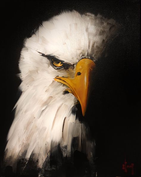 40x50cm. Oil. Eagle Oil Painting, Wolf Painting Acrylic Easy, Black Acrylic Painting Ideas, Eagle Painting Acrylic, Animal Acrylic Painting, American Eagle Art, Bald Eagle Art, Eagle Painting, Black Canvas Paintings