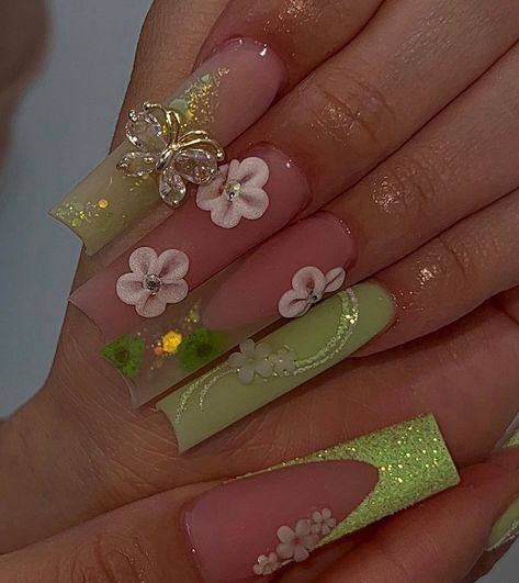 Quince Nails, Quinceanera Nails, 2023 Nails, Style Nails, Vintage Nails, Birthday Inspo, Nails Design With Rhinestones, Classy Acrylic Nails, Really Cute Nails