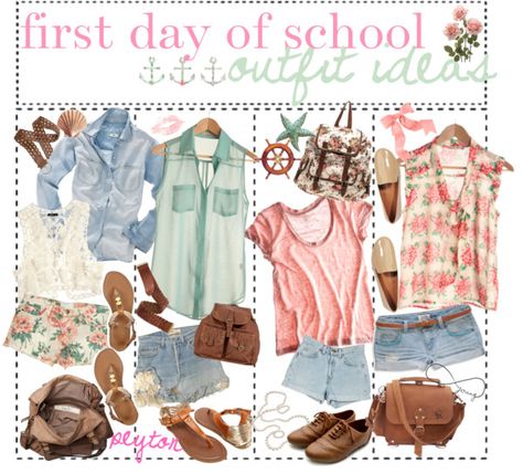 "First day of school outfit ideas " by the-polyvore-tippersx ❤ liked on Polyvore Bright Colored Outfits, School Outfit Ideas, Girly Swag, Outfit Ideas Polyvore, First Day Of School Outfit, Dresses Online Shopping, Clothes Black, Spring Clothes, Kinds Of Clothes