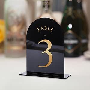 Black Arch Wedding, Black Acrylic Sheet, Black Arch, Acrylic Table Number, Acrylic Signs, Arch Wedding, Engagement Parties, Anniversary Event, Acrylic Table