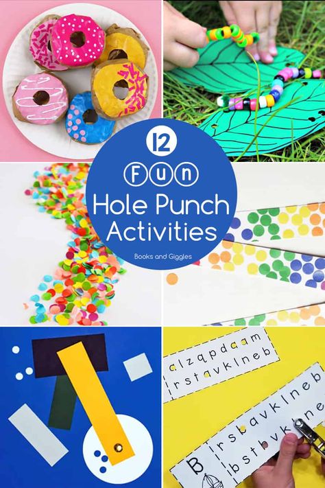 Hole Puncher Activities, Preschool Hole Punch Activities, Hole Punch Activities, Hole Punch Art, Hole Punch Crafts, Rain Crafts, Montessori Activities Preschool, Bugs Preschool, Preschool Fine Motor Activities