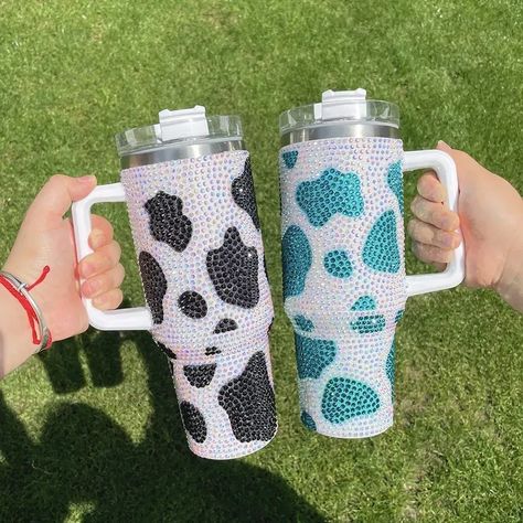 40oz Mugs Hot Cold Rhinestone Cow Print Tumbler full wrap Chocolate Milk Cowprint Coffee Mug Glitter Tumbler with Lid and Straws 0427 Cow Print Tumbler, Classic Accessories, Metal Straws, Cow Print, Tumblers With Lids, Favorite Drinks, Plastic Bottles, Chocolate Milk, Coffee Cups