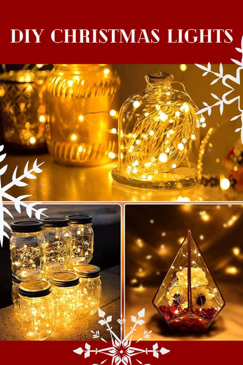 DIY christmas decorating easy craft idea with mason jar string lights from Amazon ✨ #affiliate Christmas Centrepiece Table, Mason Jars Wedding, Mason Jar String Lights, Yw Activities, Mini String Lights, Starry Lights, Centerpiece Table, Indoor String Lights, Mason Jar Wedding