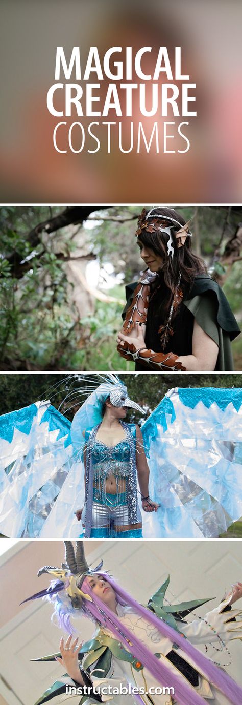 Become a magical creature this Halloween! Mythical Creature Cosplay, Mythical Creatures Costumes Diy, Mythical Creature Costume Ideas, Mythical Creatures Halloween Costumes, Magical Creatures Costume, Magical Creature Costume, Mythical Creature Costume, Mythical Creatures Costumes, Magical Costumes