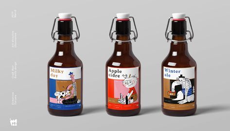 Сraft beer design on Behance Craft Beer Brands, Curry Ketchup, Milk Packaging, Bottle Design Packaging, Beer Brands, Beer Packaging, Drinks Design, Beer Design, Packing Design