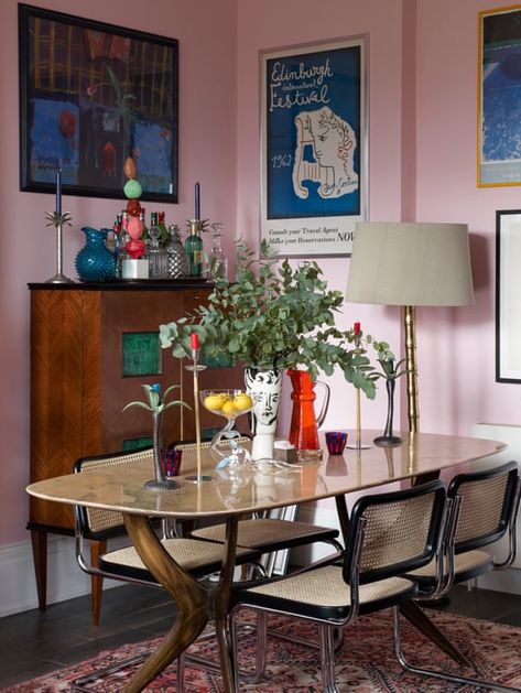 The history boys: how one couple’s funky flat is bringing the past alive | Interiors | The Guardian Colorful Eclectic Home, Luke Edward Hall, Edward Hall, Desain Furnitur Modern, Interior Design School, Deco Retro, Style Deco, Maximalism, Interior Deco