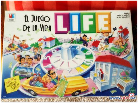 THE GAME OF LIFE = EL JUEGO DE LA VIDA | From Classic Borad Games in Spanish article #BoardGames #Spanish Life Board Game, Consumer Math, The Game Of Life, Game Of Life, Family Fun Night, Tennessee Williams, Vintage Board Games, Classic Board Games, Milton Bradley