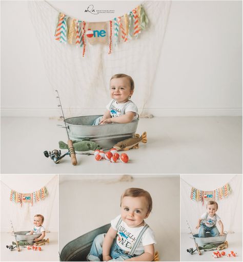 Fishing Themed Photoshoot, O Fish Ally One Birthday Backdrop, Smash Cake Fishing Theme, Ofishally One Smash Cake Pictures, Ofishally One Birthday Photoshoot, O Fish Ally One Birthday Photoshoot, Fishing First Birthday Photoshoot, Oh Fishally One Birthday Cake Smash, O Fish Ally One Birthday Pictures