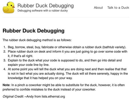 Rubber Ducking- What It Is and Why It Works | by Jay Kim | Medium Rubber Duck Programming, Rubber Duck Debugging, Cognitive Behavior, Jokes For Kids, Rubber Ducky, Human Brain, Behavioral Therapy, Syntax, Science Education