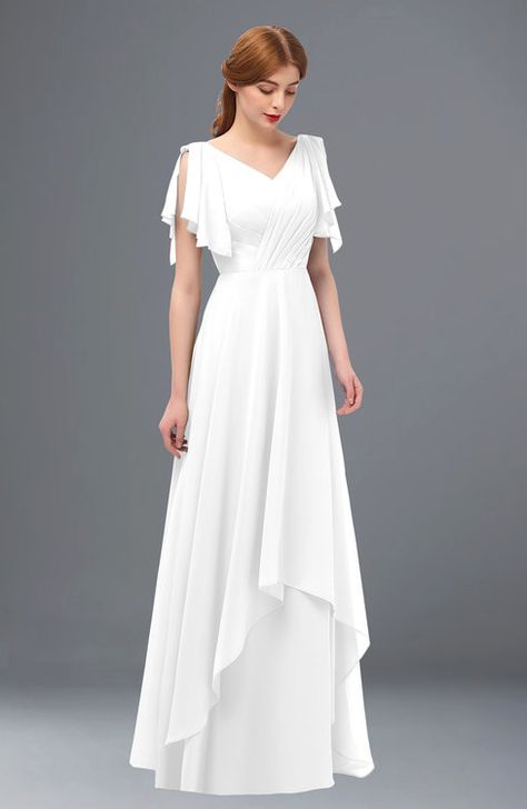 Confirmation Dresses Long, Best Bridesmaid Dresses, Confirmation Dresses, Bridesmaid Dresses Floor Length, Dresses Floor Length, White Bridesmaid, White Bridesmaid Dresses, Barbie Wedding, Beautiful Wedding Gowns