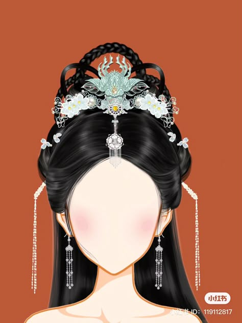 Traditional Asian Hairstyles, Chinese Traditional Hairstyles, Traditional Chinese Hairstyle, Chinese Hairstyles, Ancient Chinese Hairstyles, Japanese Princess, Chinese Fancy Dress, Hanfu Hairstyles, Traditional Asian Dress