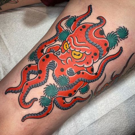 Instagram post by Ryan Buttar • Dec 15, 2019 at 12:45am UTC Japanese Traditional Octopus Tattoo, Octopus Japanese Tattoo, Japanese Octopus Tattoo Design, Japanese Animal Tattoo, Traditional Tattoo Octopus, Traditional Octopus Tattoo, Japanese Octopus Tattoo, Mens Tiger Tattoo, Japanese Traditional Tattoo