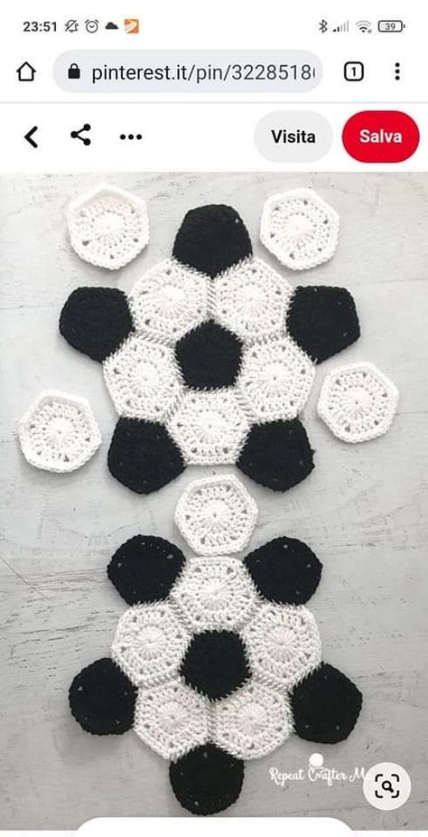 Crochet Soccer Ball Pattern Free, Crochet Soccer Ball, Crochet Football Pattern, Crochet Soccer, Crochet Football, Baby Headbands Crochet, Crochet Ball, Beginner Crochet Tutorial, Crochet Cushion Cover