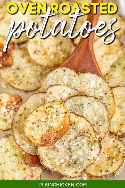 Oven Sliced Potatoes Recipes, Cooking Potatoes In Oven, Crispy Sliced Potatoes In The Oven, Roasted Sliced Potatoes In Oven, Oven Sliced Potatoes, Sliced Potatoes In The Oven With Cheese, Simply Potatoes Recipes Diced, Potato Side Dishes Easy Oven, Sliced Potato Recipes