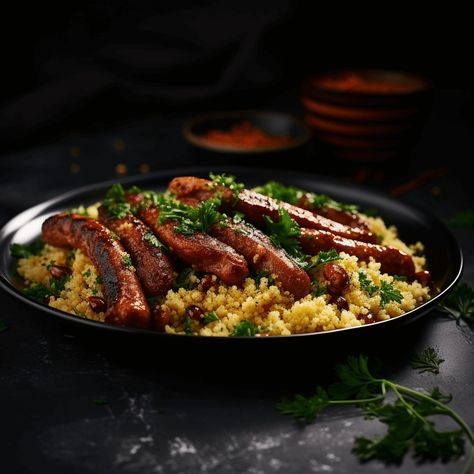 Napa Home Chef | Experience Grilled Merguez Sausage & Spiced Couscous. A quick, flavorful recipe that adds Napa flair to your dinner table. Savor Napa, Bite by Bite. Merguez Sausage Dishes, Merguez Sausage Recipes, Sausage Spices, Gourmet Sausage, Fennel Slaw, Couscous Recipe, Napa Home, Slaw Recipe, Sausage Dishes