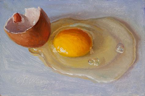 Art Igcse, Still Life Landscape, Contemporary Still Life, Painting A Day, Cracked Egg, Beauty Photoshoot, Daily Painting, Oil Paintings, Drawing Sketches