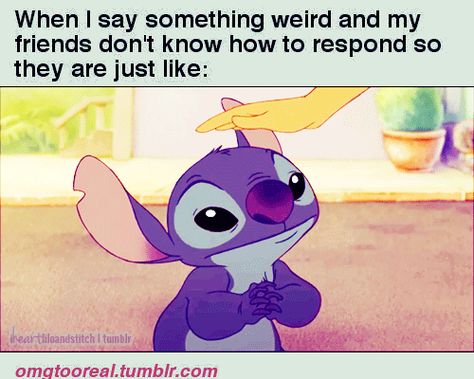 This Stich gif pretty much says it all. lol  this is totally me .... happens all the time I say, all the time Lilo And Stitch Memes, 4 Panel Life, V Video, Stay Weird, Disney Memes, To Infinity And Beyond, Have A Laugh, E Card, Memes Funny