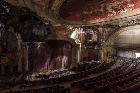 Abandoned Paramount Theater, Newark, NJ by stephenbley Vintage Theater Aesthetic, Theater Aesthetic, Vintage Theater, Paramount Theater, Vintage Theatre, Dorm Inspo, Newark Nj, Key Art, Keys Art