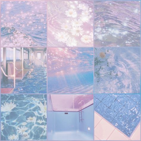 Pastel Water Aesthetic, Tumblr Moodboard Aesthetic, Water Aesthetic Clothes, Dreamy Pastel Aesthetic, Retro Moodboard Aesthetic, Cute Moodboard Aesthetic, Water Mood Board, Pink And Blue Moodboard, Pink Aesthetic Board