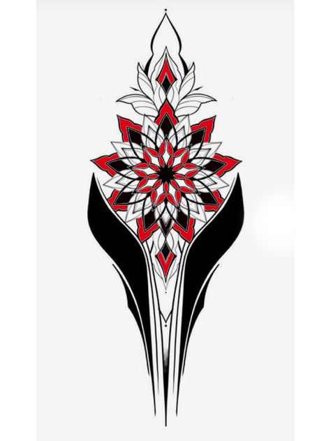 American Traditional Geometric Tattoo, Geometric Mandala Tattoo Men, Red And Black Tattoo, Flash Tattoo Sleeve, Geometric Tattoo Stencil, Tatuaje Trash Polka, Biomechanical Tattoo Design, Geometric Tattoo Pattern, Traditional Japanese Tattoo Designs