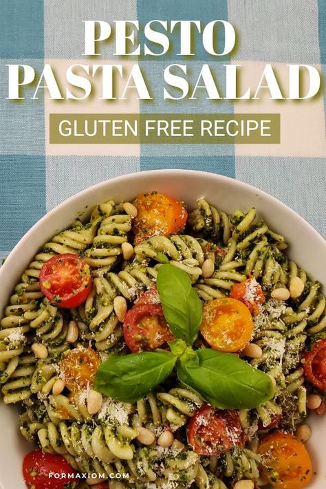 Gluten Free Pesto Pasta Salad, Gluten Free Pesto Pasta, Pasta Pesto Salad, Salad With Roasted Red Peppers, Gluten Free Pasta Salad Recipes, Gluten Free Pasta Salad, Mediterranean Salad Recipe, Gluten Free Pesto, Beet Salad Recipes