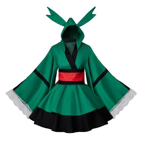 Kimono Dress Outfit, Custome Ideas, Izuku Midoriya Cosplay, Kimono Uniform, Anime Festival, Todoroki Cosplay, Deku Cosplay, Anime Mha, Halloween Comic