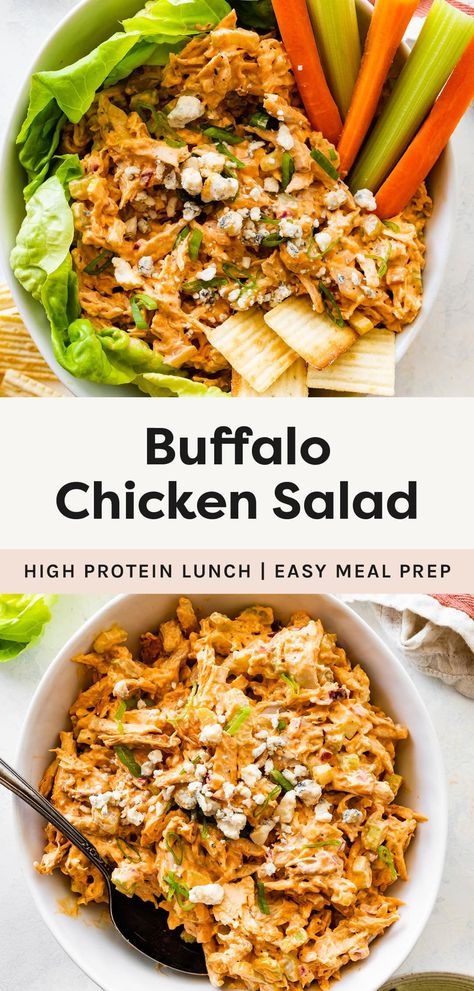 Buffalo Chicken Salad Buffalo Chicken Salad Recipe, Dutch Oven Roast Chicken, Creamy Chicken Salad, Perfect Baked Chicken Breast, Perfect Baked Chicken, Sandwiches And Wraps, Buffalo Ranch Chicken, Chicken Salad Ingredients, Easy Buffalo Chicken