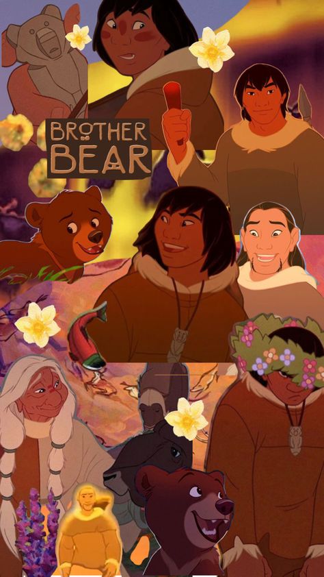 Brother Bear deserves more love and merch at Disneyland 💛🧸 Brother Bear Fanart, Brother Bear Wallpaper, Brother Bear Art, Bear Fanart, Disney Brother Bear, Bear Brothers, Movie Collage, Divine Masculine, Sparkle Wallpaper