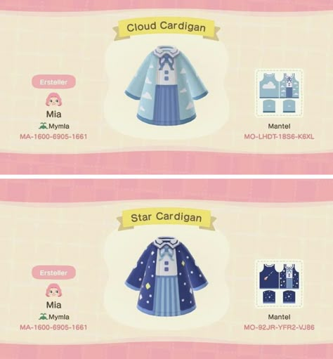 Acnh Disney Outfits, Kawaii Animal Crossing Clothes Codes, Animal Crossing Id Codes Clothes, Blue Acnh Villagers, Acnh Clothes Design Id Blue, Cute Animal Crossing Custom Designs, Perfect Snowboy Animal Crossing, Cute Animal Crossing Clothes Code, Acnh Kpop Outfit