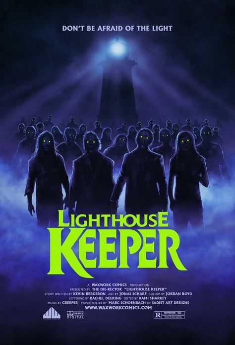 Lighthouse Keeper Artwork by Marc Schoenbach 80s Horror Movie Posters, Top Horror Movies, Creepy Movies, Lighthouse Keeper, Best Movie Posters, 80s Horror, Retro Film, Best Horror Movies, Horror Posters