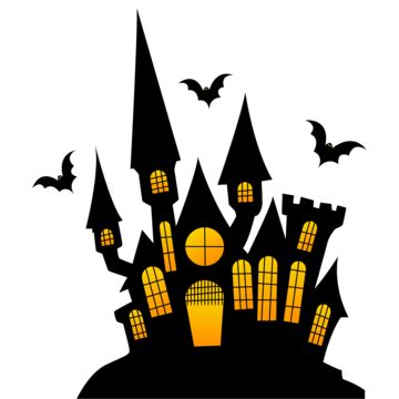 Spooky Castle Illustration, Spooky Halloween Castle, Castle Png, Bat Vector, Halloween Castle, Castle Vector, Spooky Castles, Castle Illustration, Scary Halloween Pumpkins