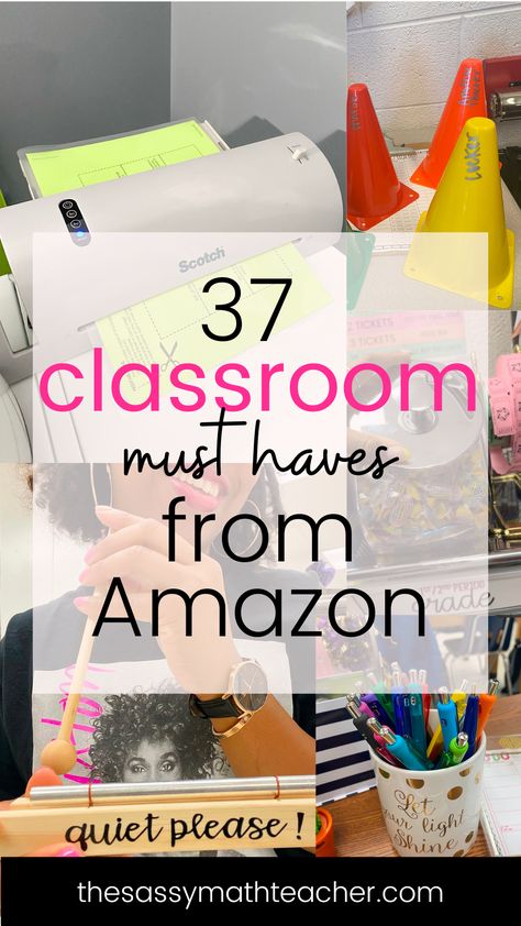 amazon-classroom-must-haves-middle-school Classroom Decor List, Facs Classroom Organization, Classroom Organization Middle School Science, Organized Classroom Middle School, 5th Grade Teacher Must Haves, Middle School Teacher Supplies, 4th Grade Must Haves, New Classroom Ideas, Student Teaching Must Haves