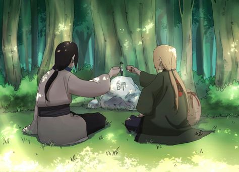 Tsunade and Orochimaru toasting at Jiraiya's grave - Naruto Orochimaru And Jiraiya, Orochimaru X Tsunade, Orochimaru And Tsunade, Three Sannin, Orochimaru X Jiraiya, Tsunade And Orochimaru, Jiraya And Tsunade, Jiraiya And Orochimaru, Jiraiya Tsunade Orochimaru